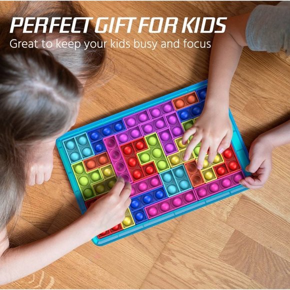 Jigsaw Puzzle Push Pop Bubble Fidget Sensory Silicone Toy - Picture 9 of 10